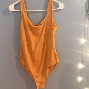 Solid Rib-knit Tank Bodysuit